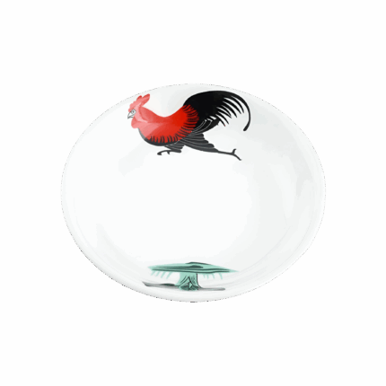 Sauce Plate - Cock Design(2.75")