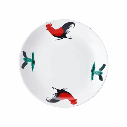 Deep Plate- Cock Design (6" - 10")